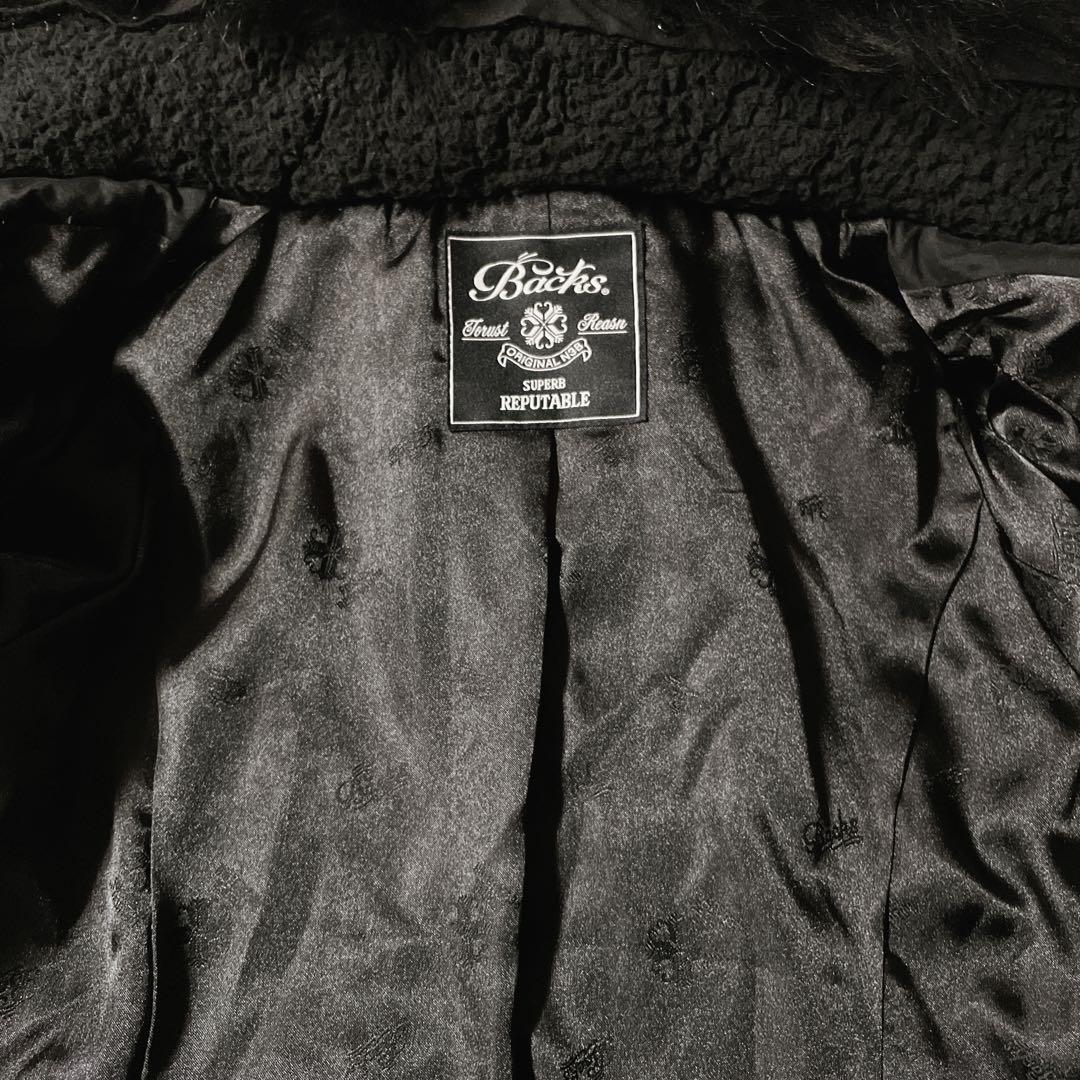 モッズコート リアルファー 黒 平成ギャル y2k ダークコア グランジ パンク