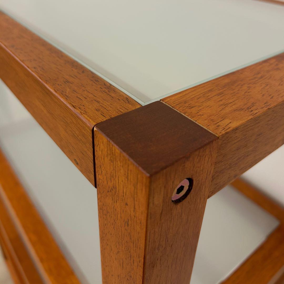 展示品★木製ディスプレイラック オープンラック ガラス棚 北欧風 什器