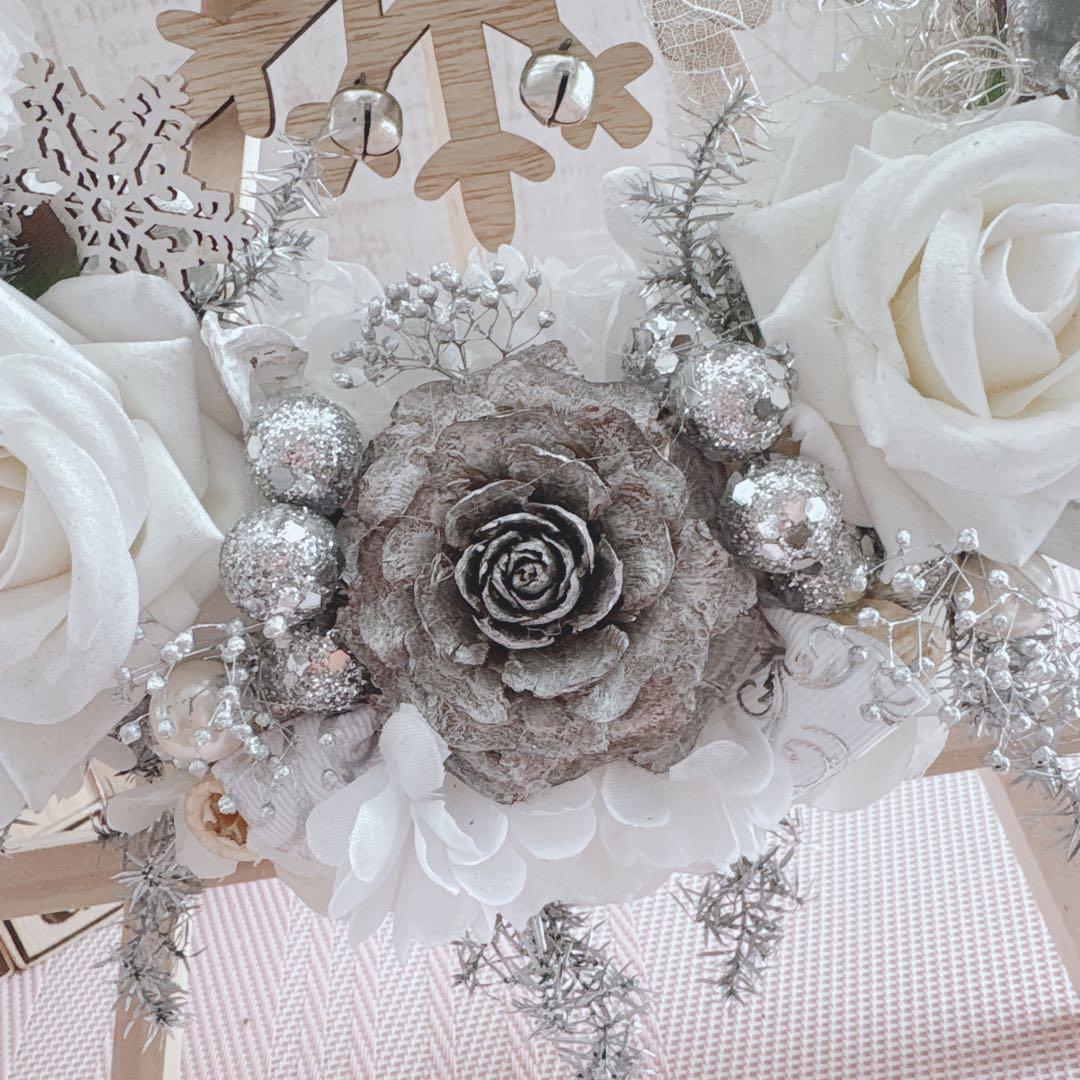 No146 聖なる夜のWhite ❄︎.*クリスマスリース