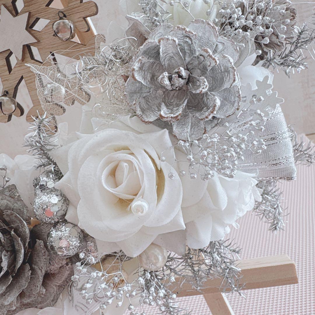 No146 聖なる夜のWhite ❄︎.*クリスマスリース