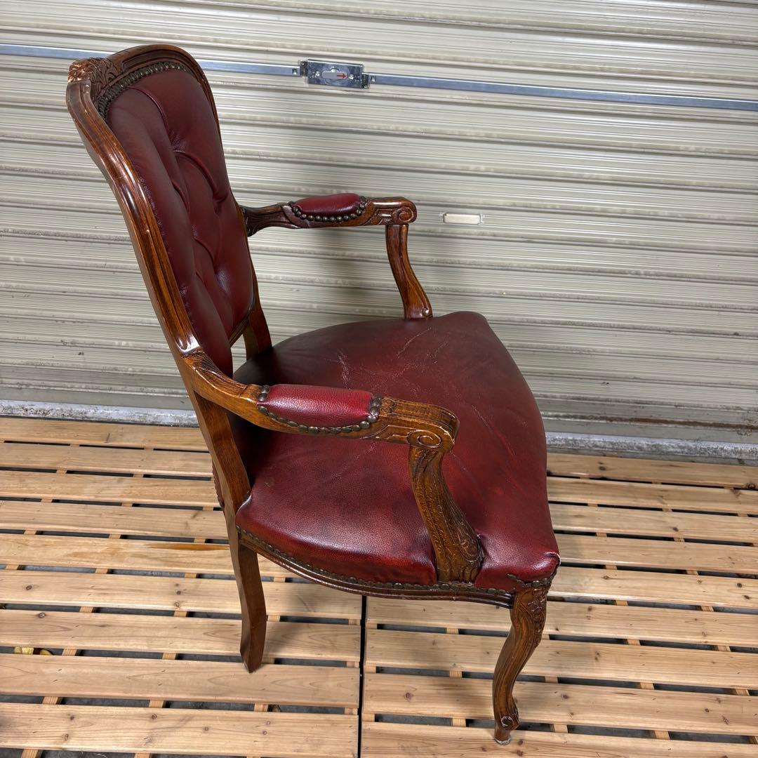 【送料込】ロココ調　アームチェア　アンティーク家具　ヴィンテージ　チェア