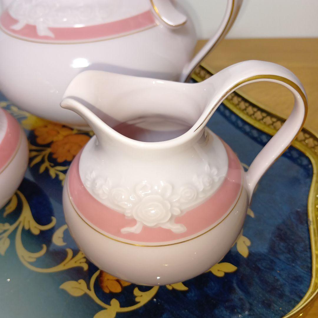 フッチェンロイター ポーセリンローズ ピンク ティーポット セット