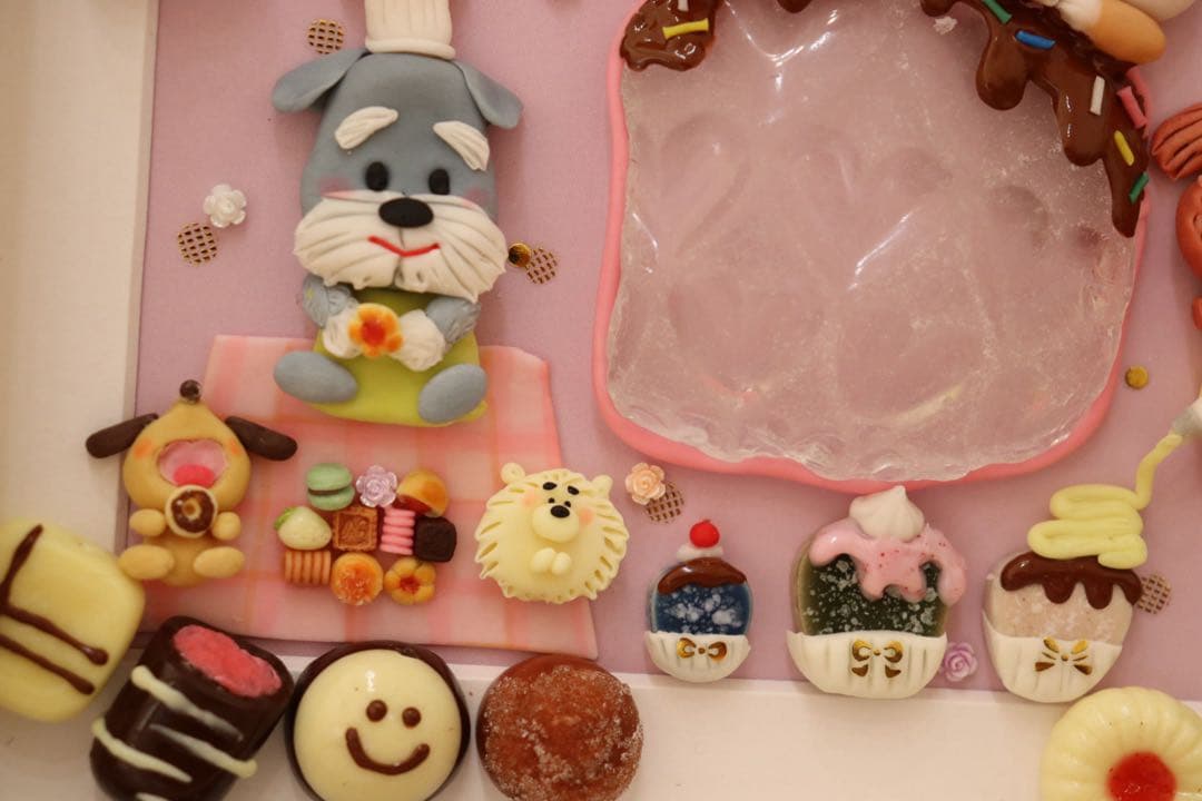 【美味しくつくるだわん】　レア　シーグラスアート　バレンタイン