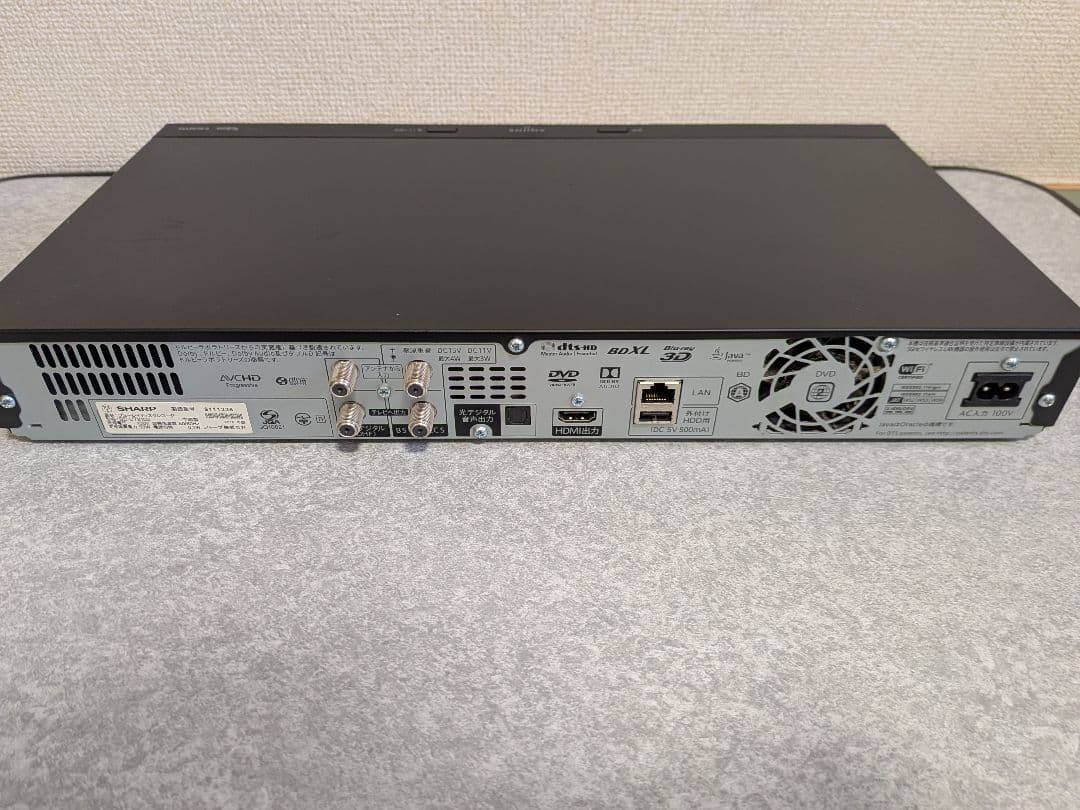 AQUOSブルーレイレコーダー BD-UT2100　2TB（2017）