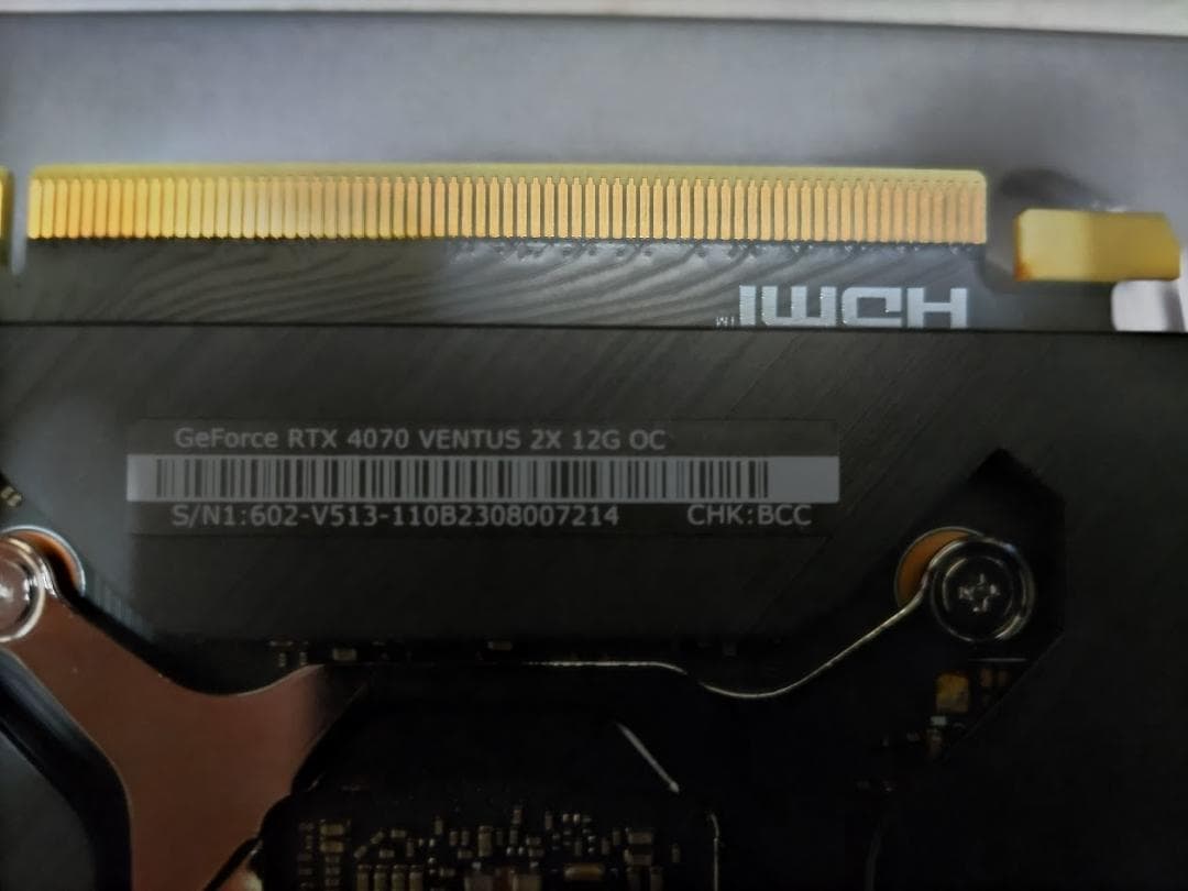 s*n様 MSI GeForce RTX 4070 VENTUS 2X 12G