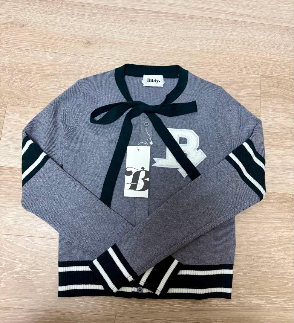 Bibiy B. CLUB TIE CARDIGAN グレー