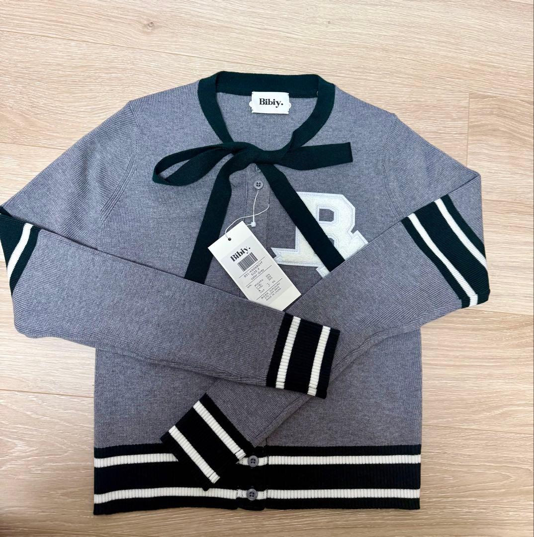 Bibiy B. CLUB TIE CARDIGAN グレー