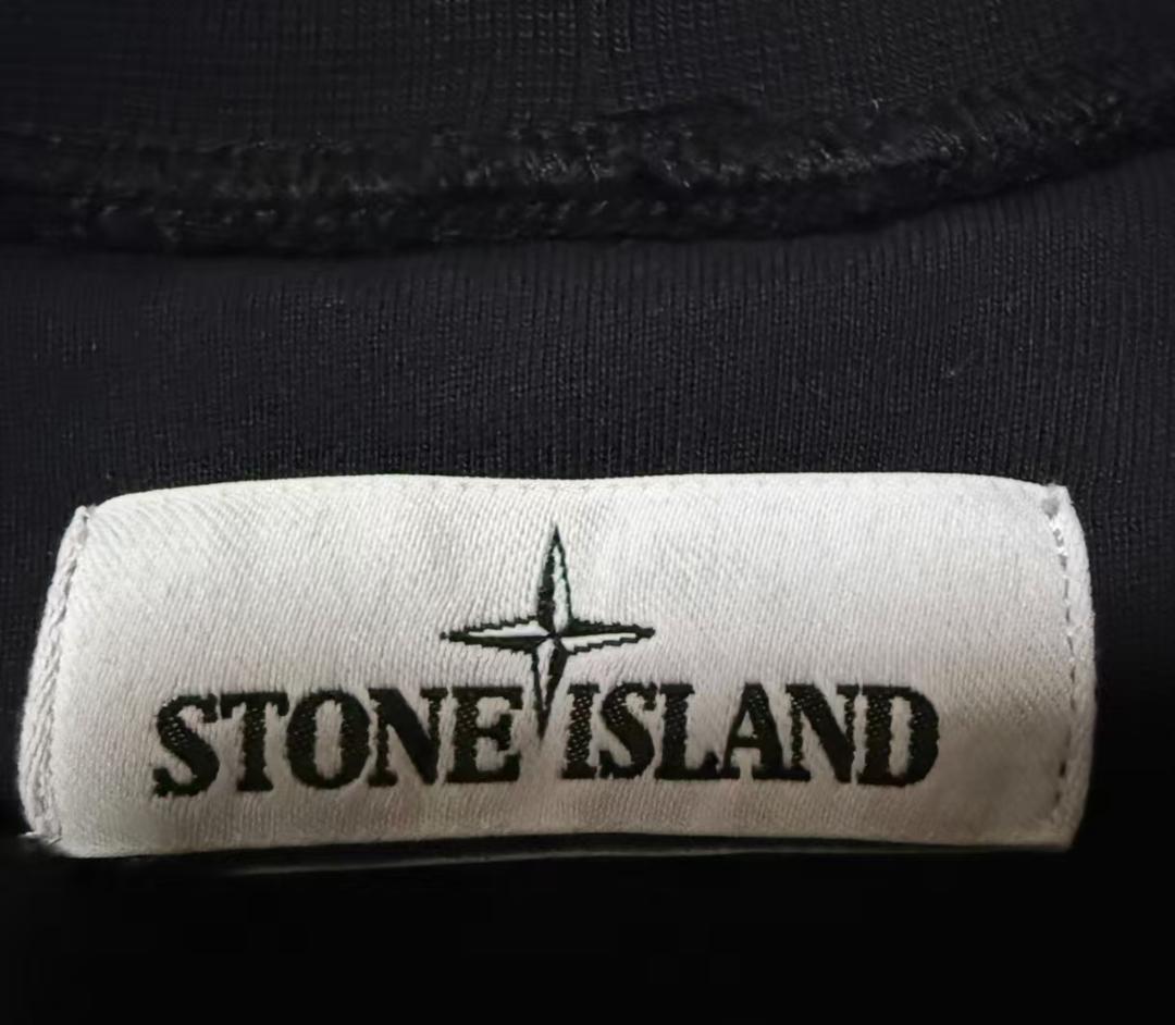 STONE  コットン クルーネック トレーナー ブラック L