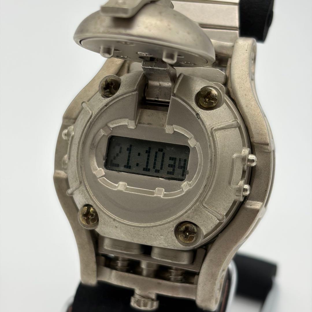 BANDAI バンダイ TOKIMA トキマ シルバー デジタル腕時計