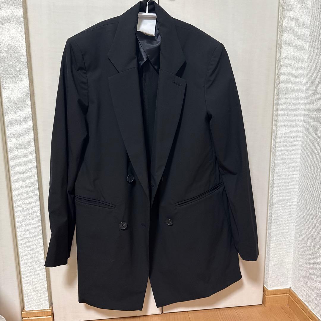 一度のみ着用 ウィムガゼット☆ダブルストレッチジャケット ブラック