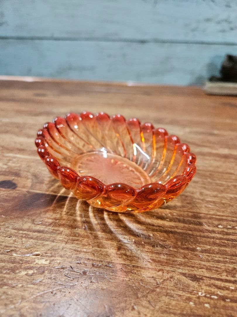 Baccarat オールドバカラ バンブーローズ 小型 クリスタルガラスのトレイ