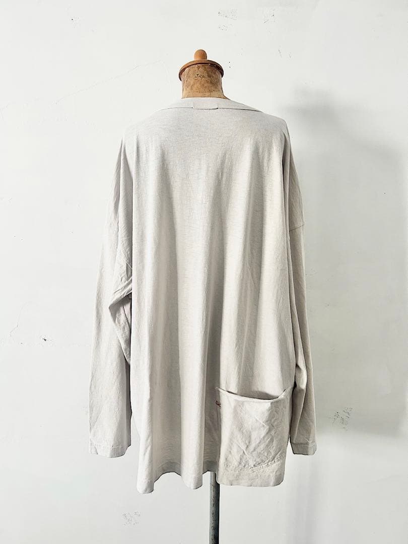 【美品】45R　度詰天竺の908オーシャンTシャツ　アイスグレー