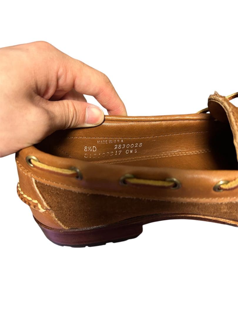 ralph lauren 90s USA製　スウェードレザー　デッキシューズ