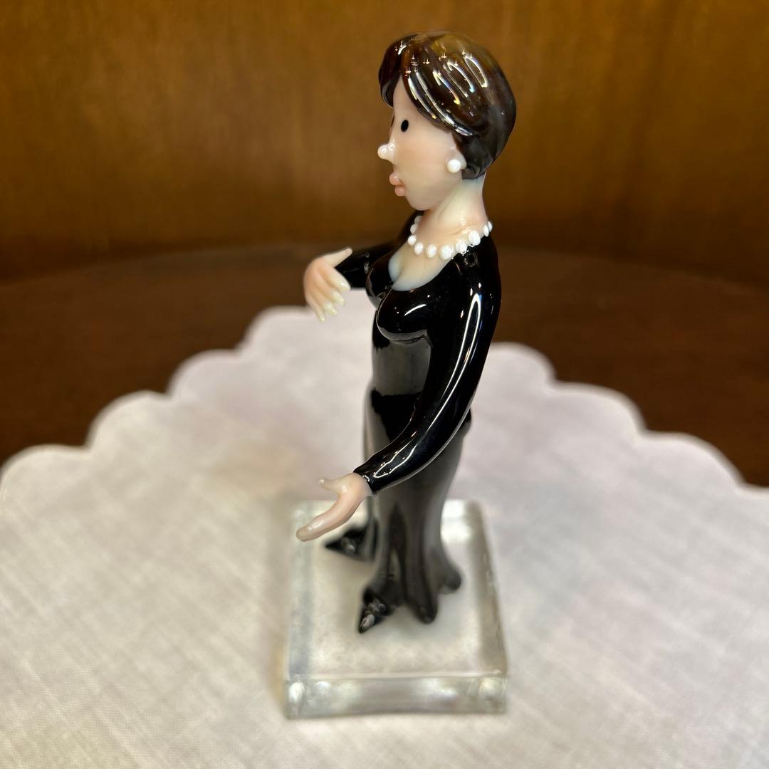 稀少　ビンテージＬ&M チェコ ボヘミアンガラス　歌姫/歌手