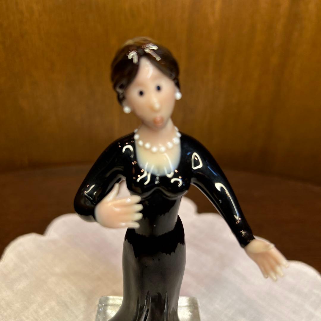 稀少　ビンテージＬ&M チェコ ボヘミアンガラス　歌姫/歌手