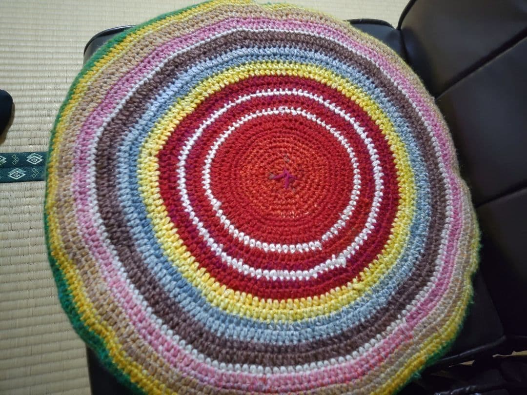 ミッドセンチュリーカラフル 丸い座布団 クッション