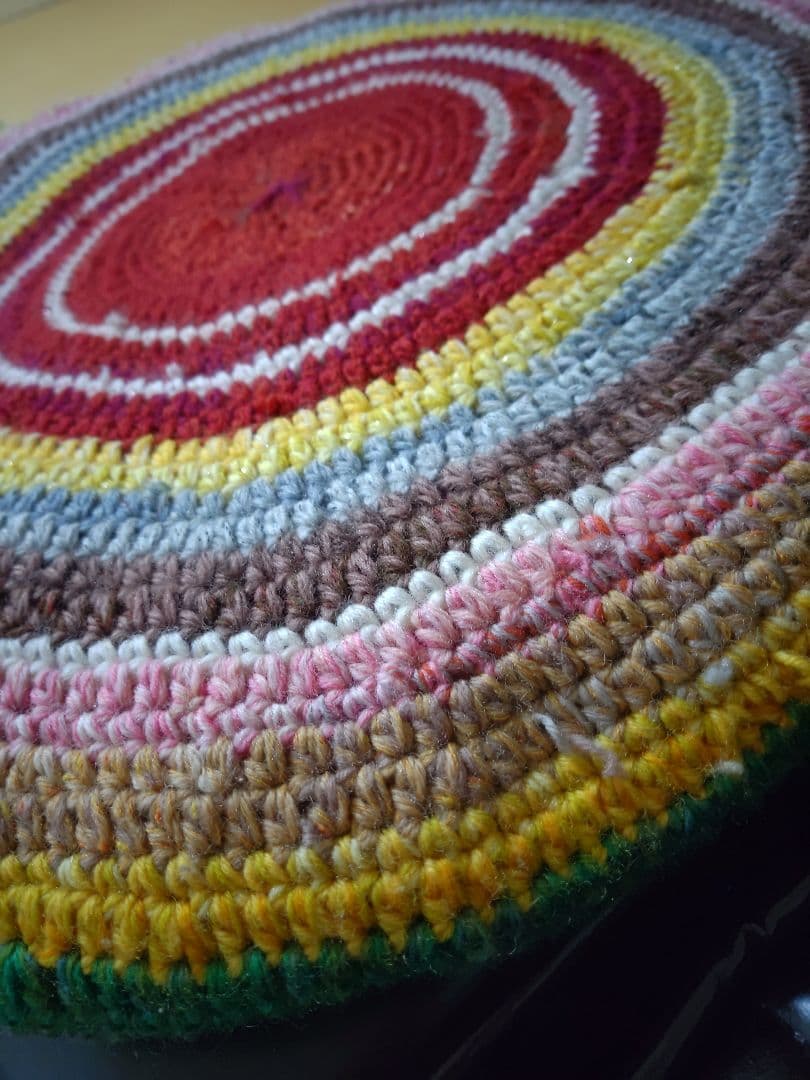 ミッドセンチュリーカラフル 丸い座布団 クッション