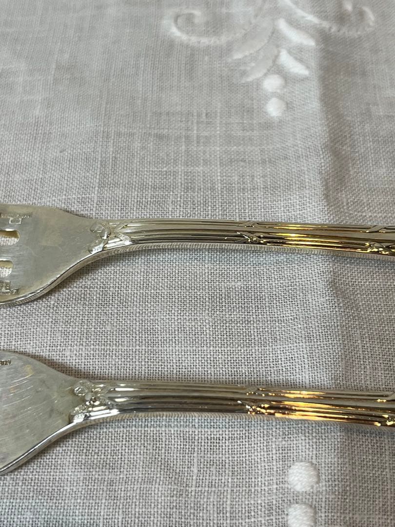 クリストフル　リュバンシルバーコーティングケーキフォーク 未使用４本