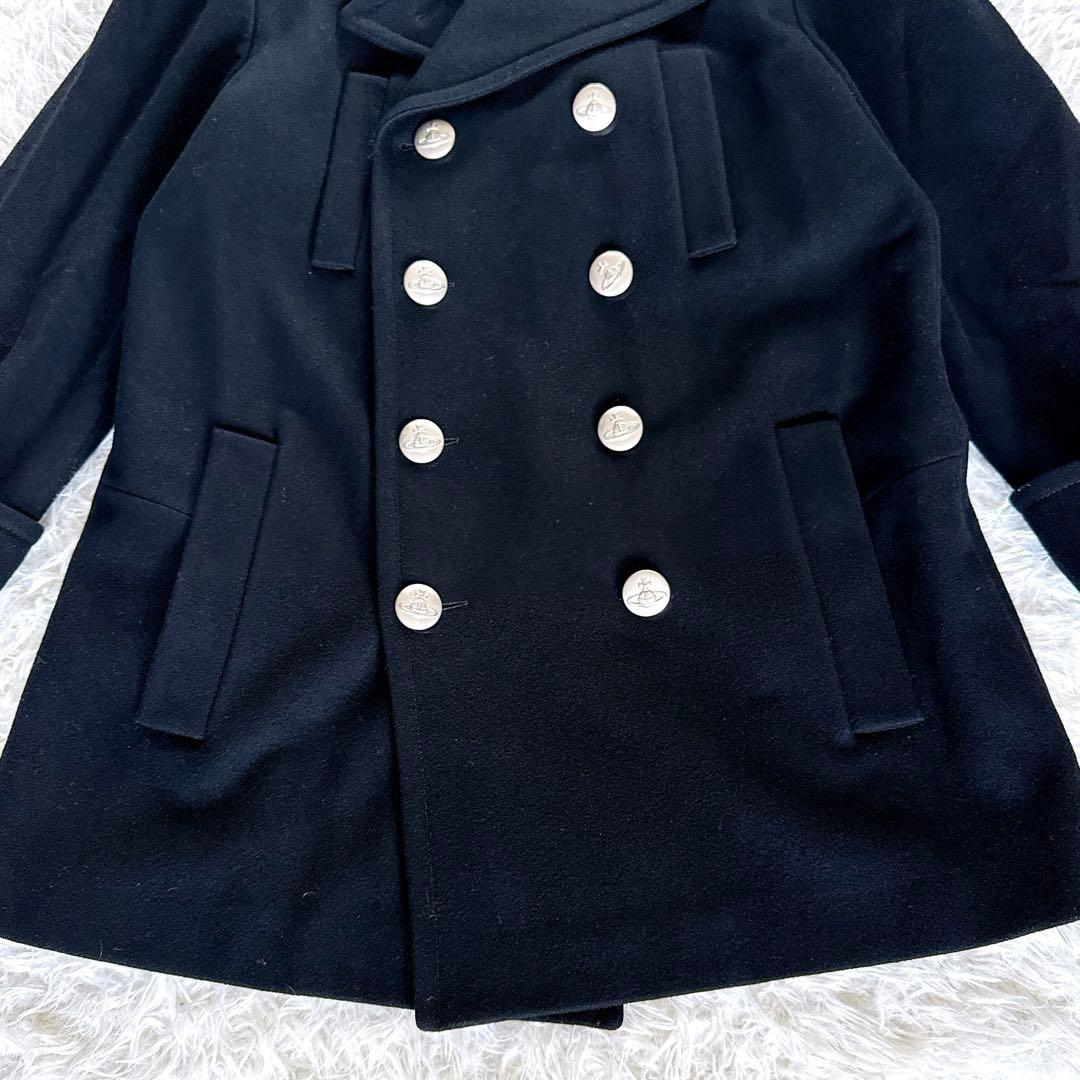 【Vivienne Westwood】ピーコート 銀オーブボタン 黒 48サイズ