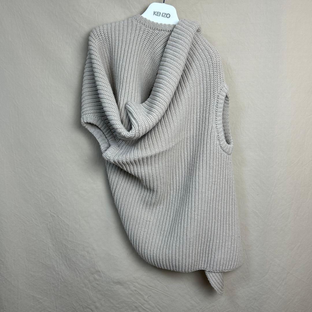 ANN DEMEULEMEESTER ニット ポンチョ アシンメトリー 38