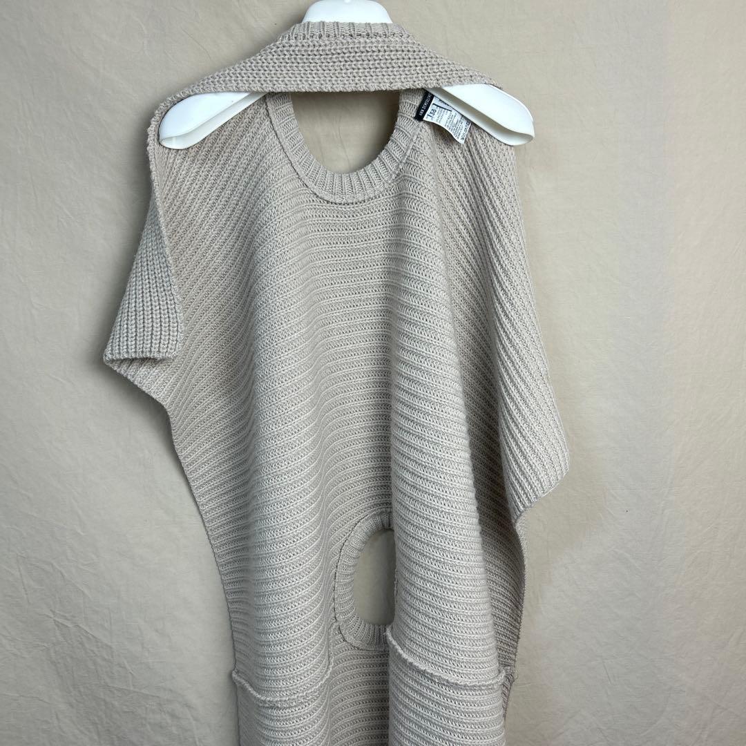 ANN DEMEULEMEESTER ニット ポンチョ アシンメトリー 38