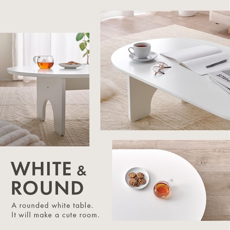 オーバル型ローテーブル センターテーブル 幅120cm [8091]