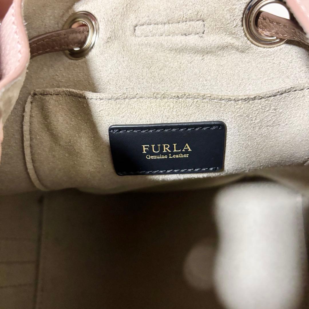 フルラ コスタンザ バケット ハンドバッグ バイカラー レザー　未使用級