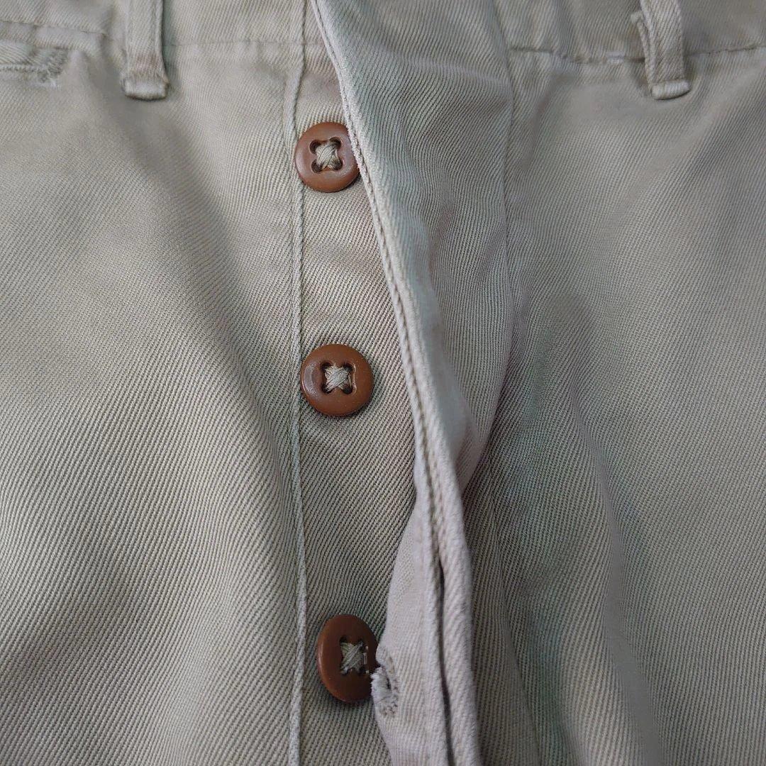 40s U.S.ARMY 45カーキ　チノパン 尿素ボタン　ヴィンテージ