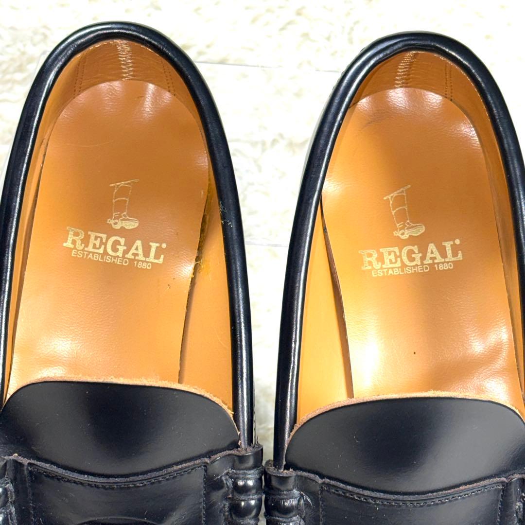 リーガル　黒 ローファー レザーソール 24.5