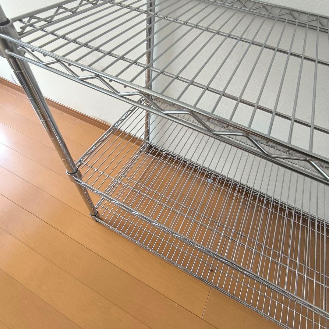 【ラスト1！120cm】スチールラック 5段 シルバー 棚板1枚追加 値引き可