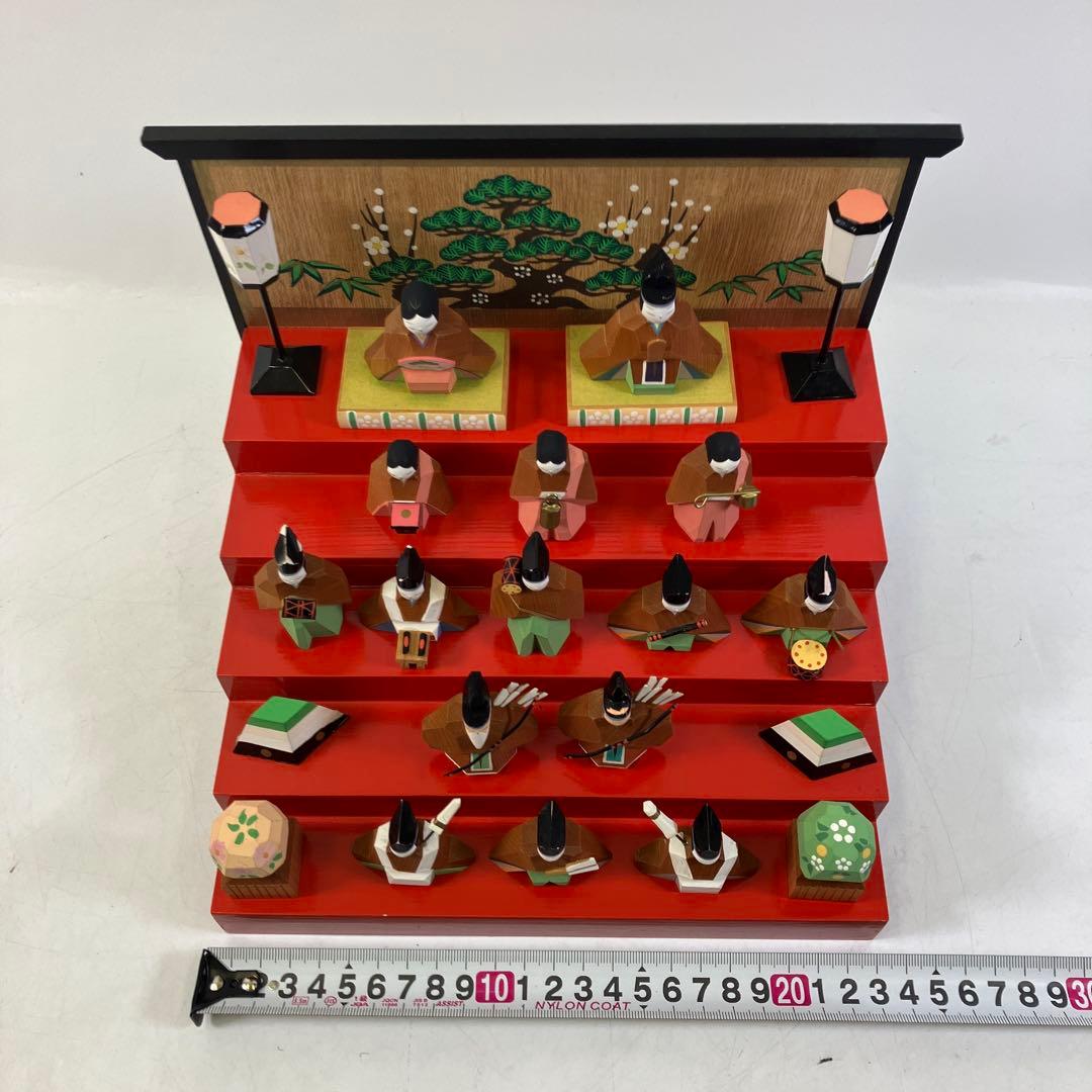 一刀彫 ひな人形 雛人形セット お雛様 木箱付き