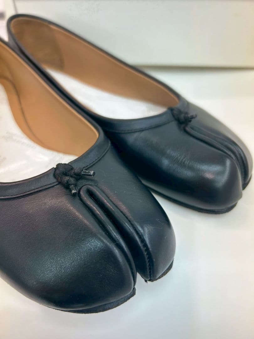 メゾン マルジェラ タビ 足袋シューズ カーフ サイズ38 ブラック