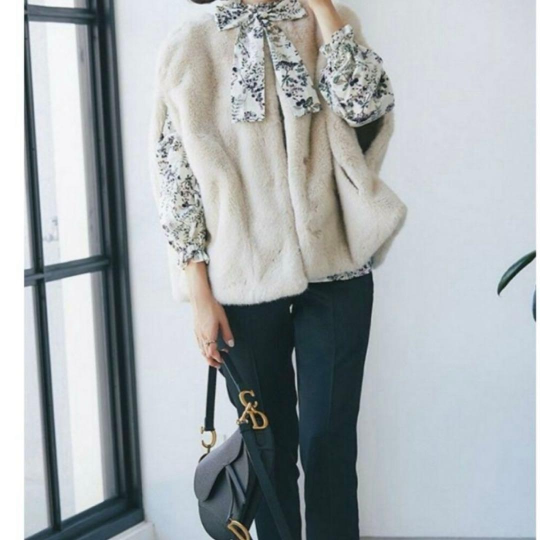 SEVENTEN セブンテン　エコファーポンチョ エクリュ