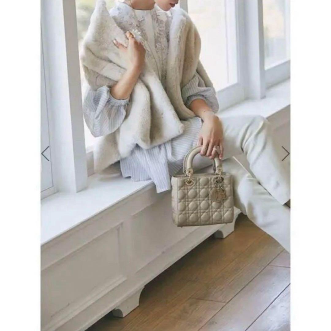 SEVENTEN セブンテン　エコファーポンチョ エクリュ