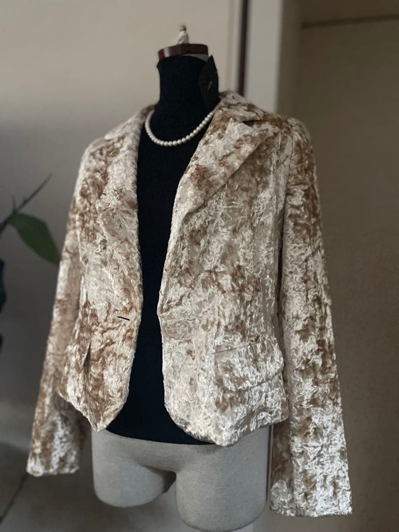 【極美品】ユキトリイ ベロアジャケット 入学式　ワンボタン