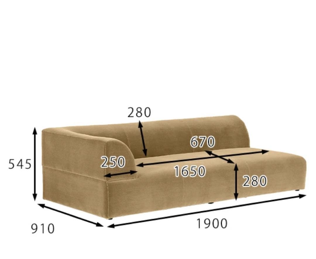 レザーカウチソファー3人掛け　ホワイト