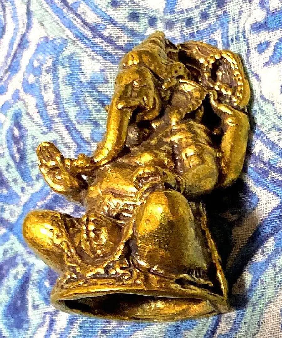 半端ない最強金運神！本場チベット製ガネーシャ　坐像　祈祷済み