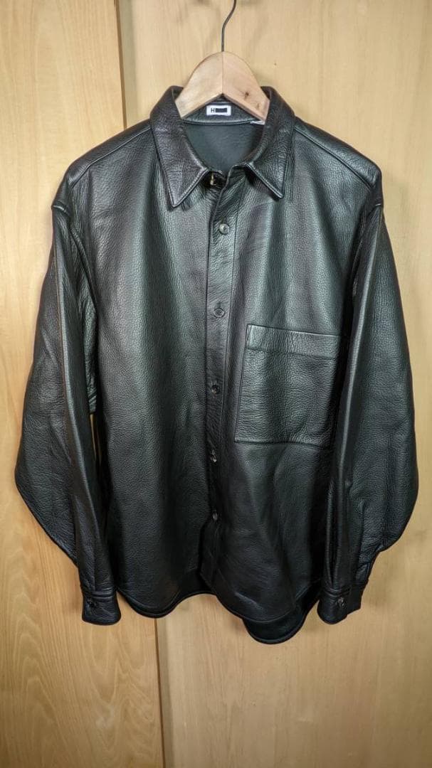 H BEAUTY & YOUTH ディア スキン 鹿革 レザー ジャケット