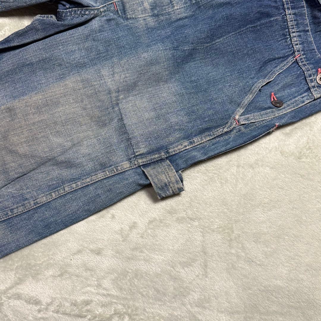 40s 大戦モデル デニムオーバーオール WARモデル 月桂樹ボタン WWⅡ