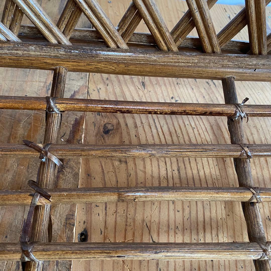 ヴィンテージ ラタン 飾り棚 植物台 昭和レトロ z867