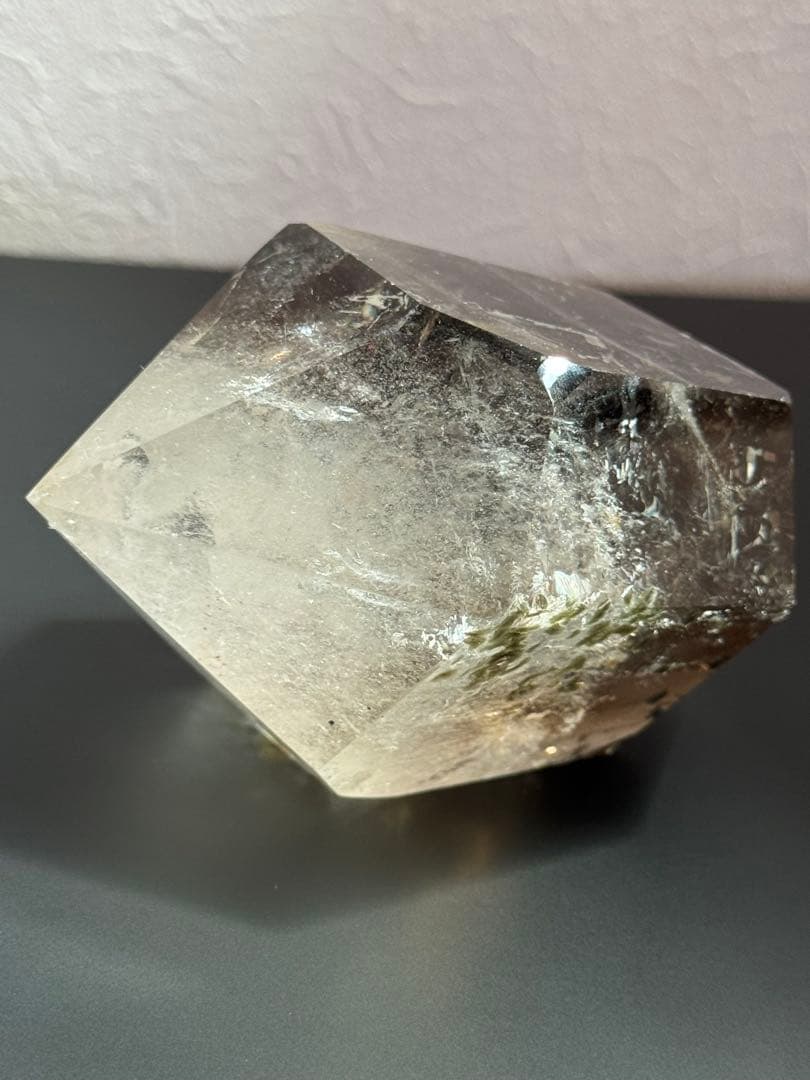 コレクション必見！虹の輝きバイカラースモーキークォーツ BIGダブルポイント