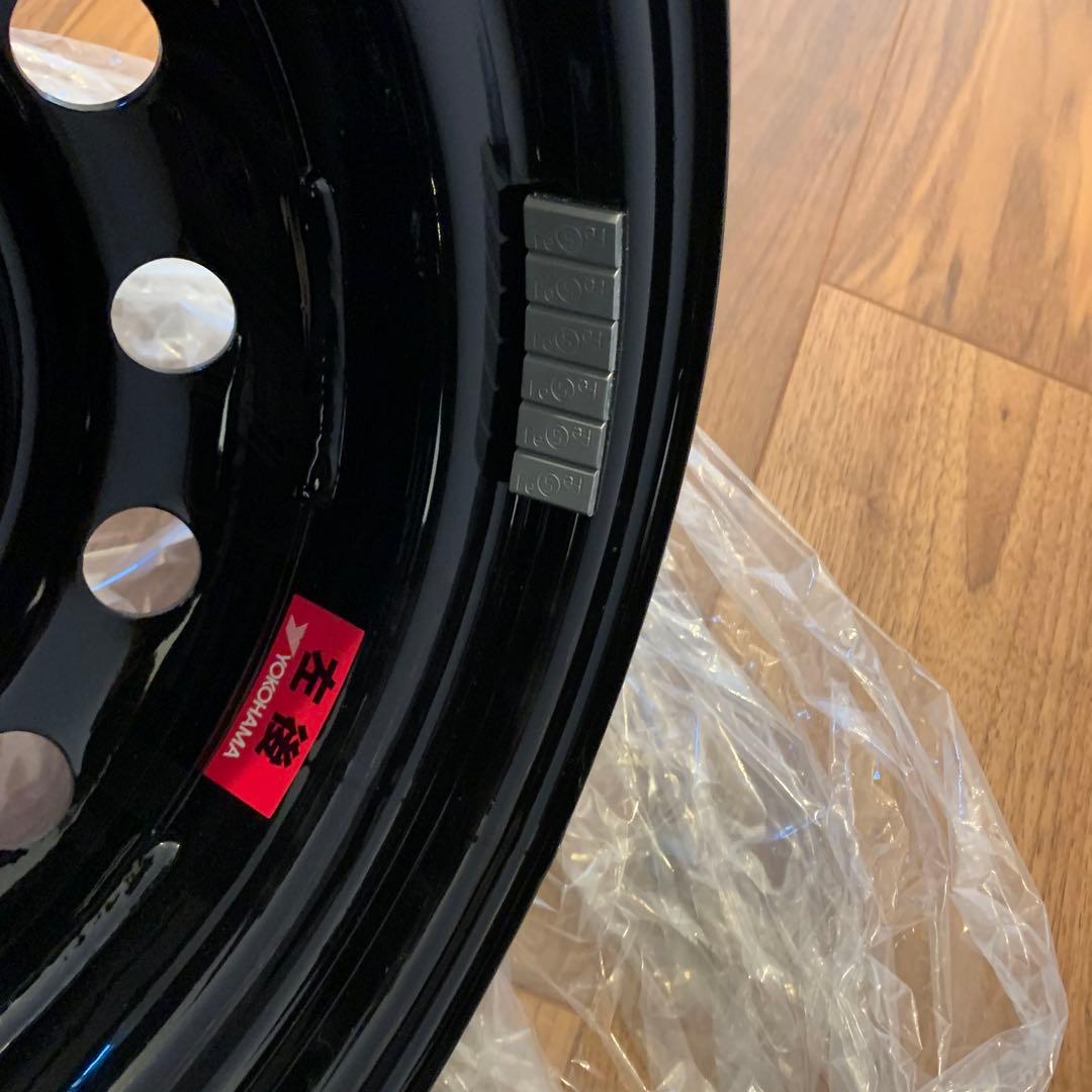 YOKOHAMA 12インチブラックホイール4本　新車外し　12×4J