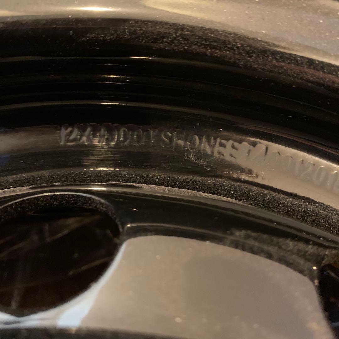 YOKOHAMA 12インチブラックホイール4本　新車外し　12×4J