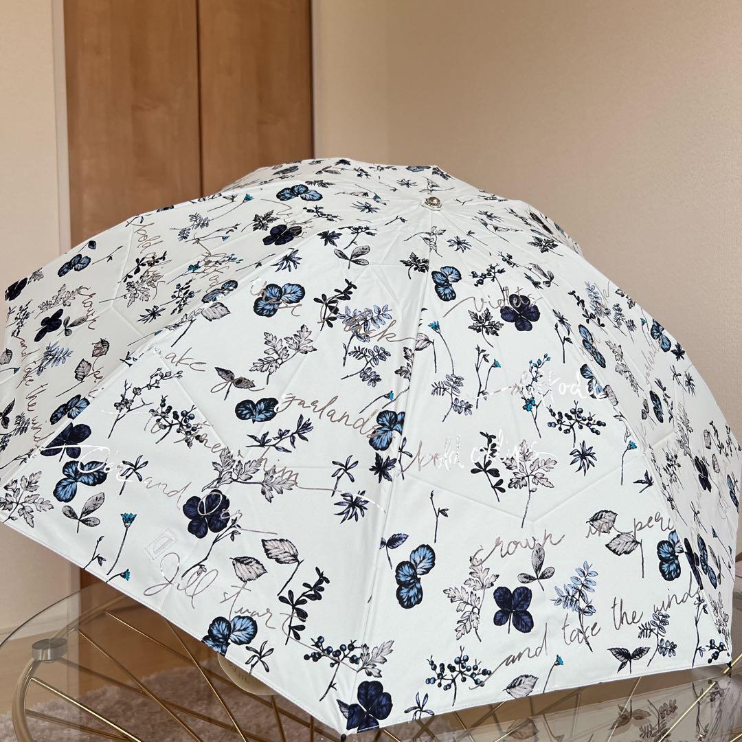 【タグ付き】JILL STUART 晴雨兼用 折り畳み傘（ボタニカル柄） 日傘