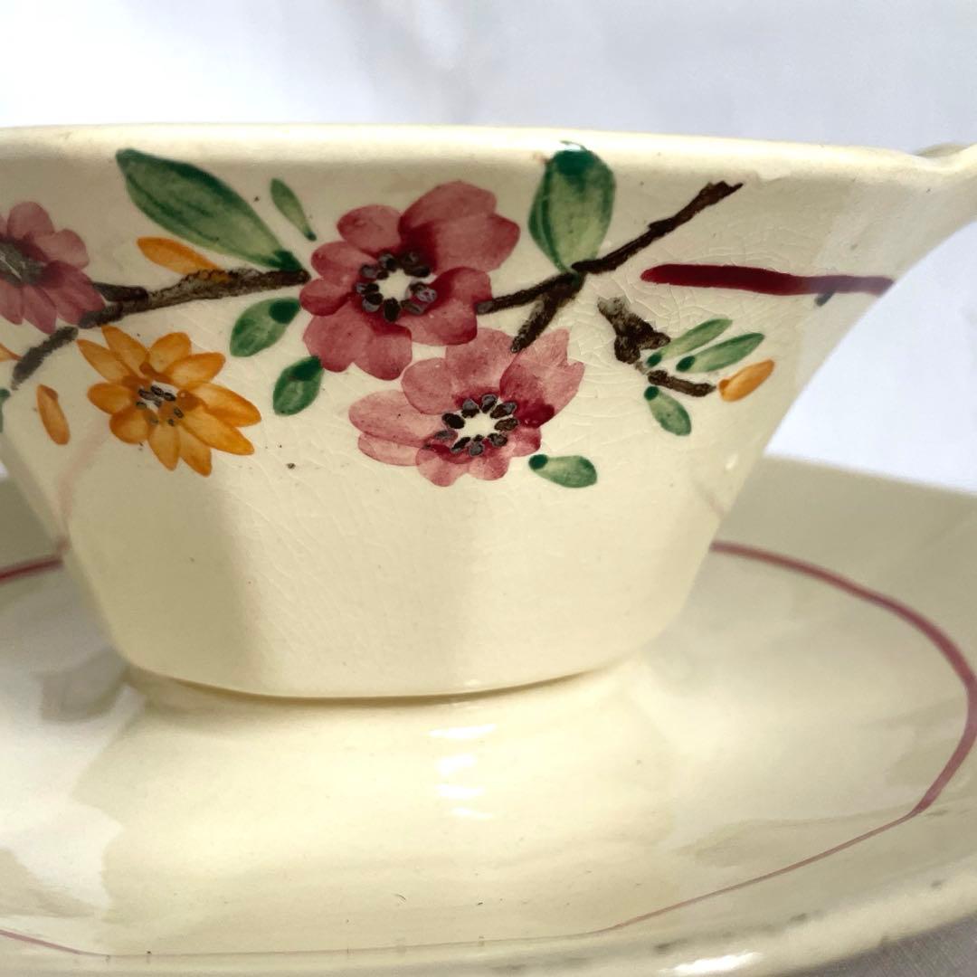 サルグミンヌ　アンティーク　ハンドペイントのソーシエール