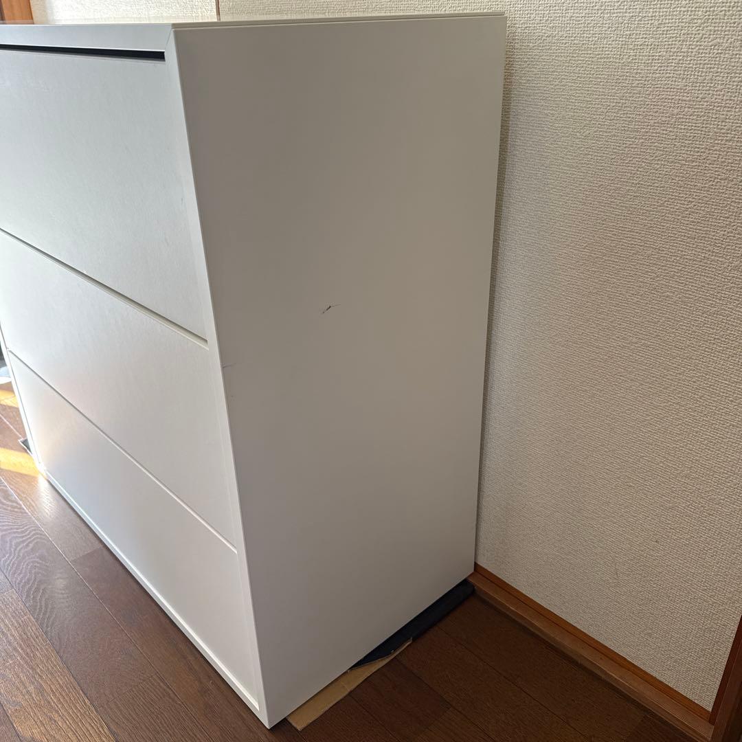 イケア エーケト 3段 引き出し 白