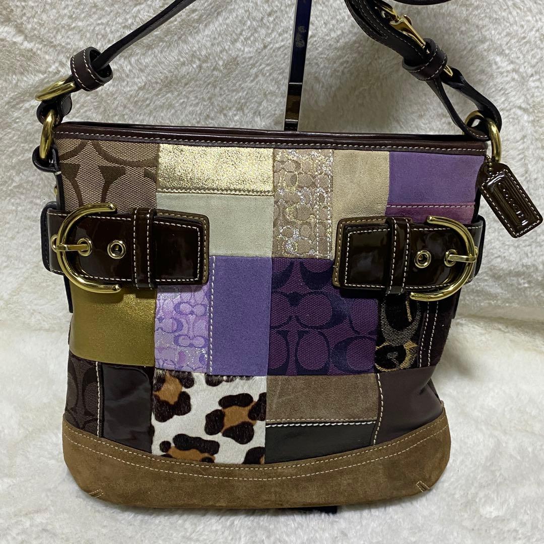 希少　COACH パッチワーク マルチ　ショルダーバッグ　ワンショルダー　y2k