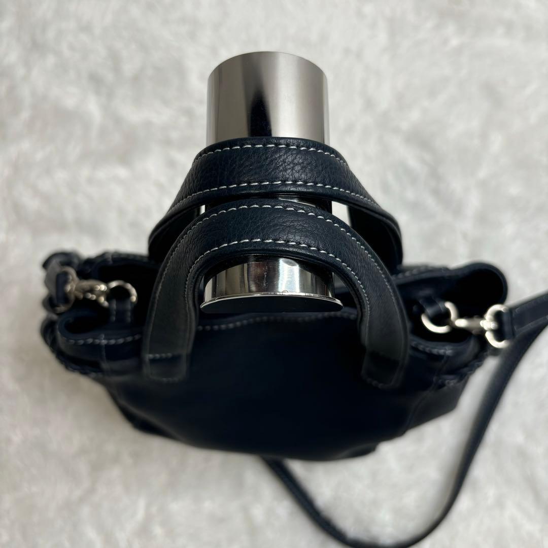 新品同様✨Kitamura キタムラ 2WAY ショルダーバッグ ネイビー