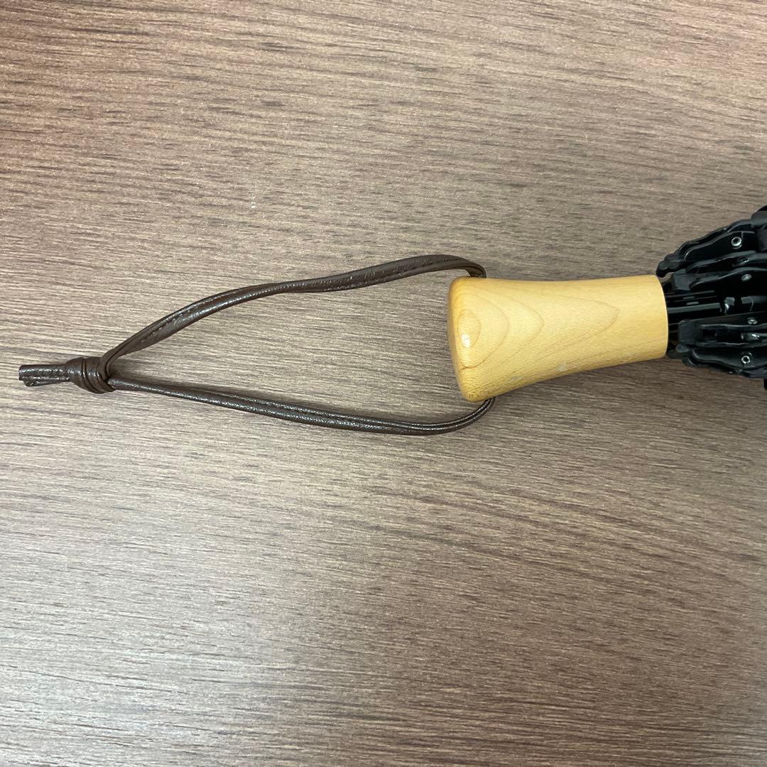 サンバリア100 日傘　折りたたみ　2段階　ブラック　フリル