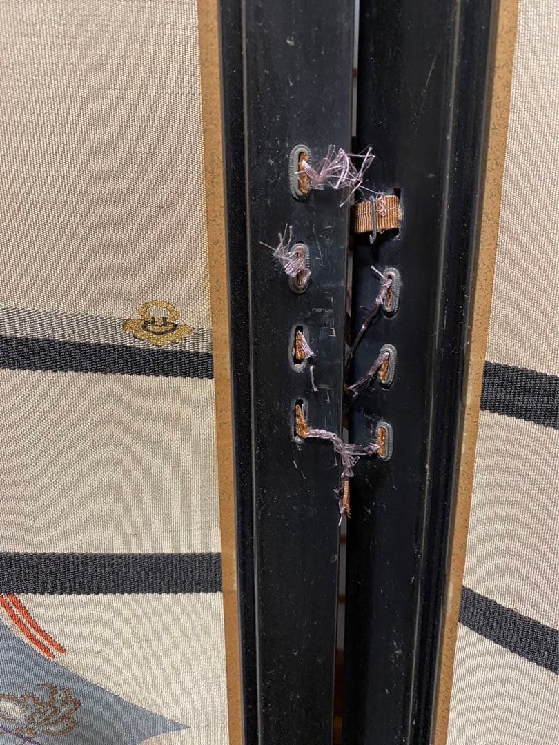 高級絹織屏風 特注 仕切 パーテーション 年代物 時代物 旧家引取品